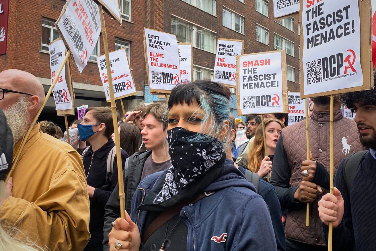 Counter demo Tommy Robinson RCP bloc