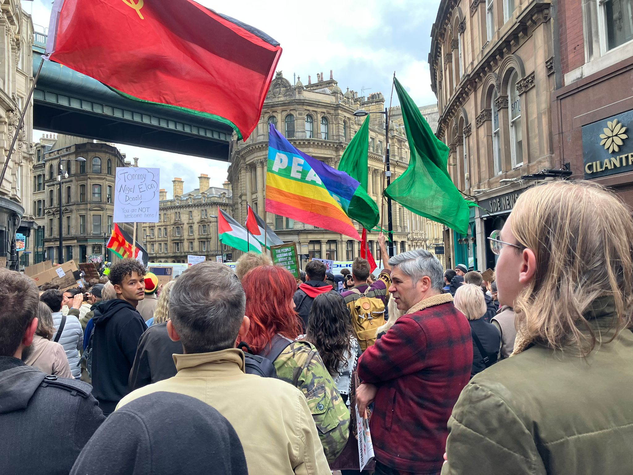 Newcastle anti racist demo Sept 2025
