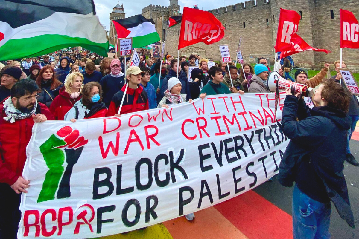 Cardiff student communists march for Palestine