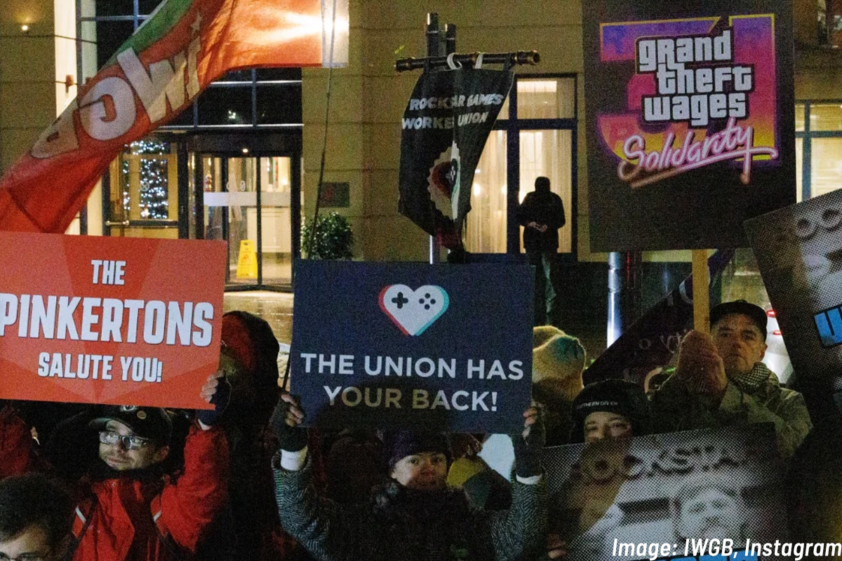 Grand theft wages rockstar games IWGB protest