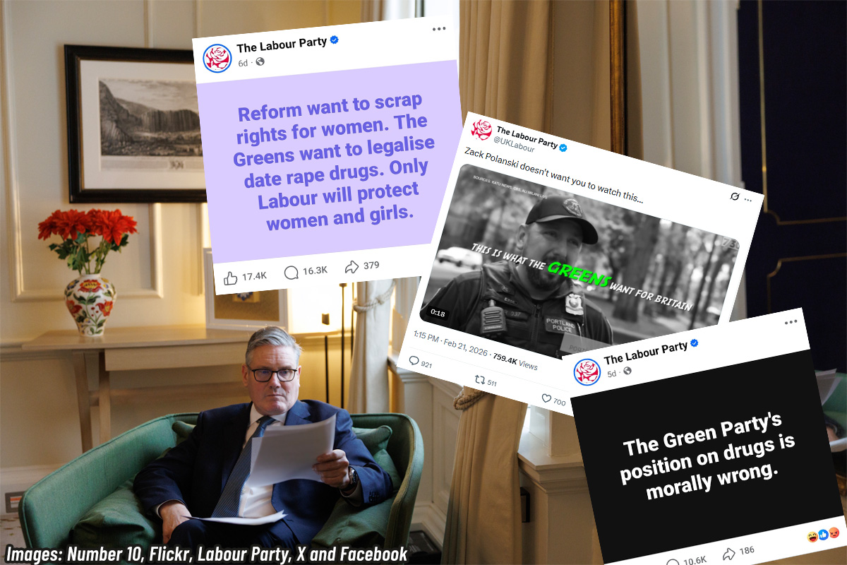 Smear campaign greens starmer social media