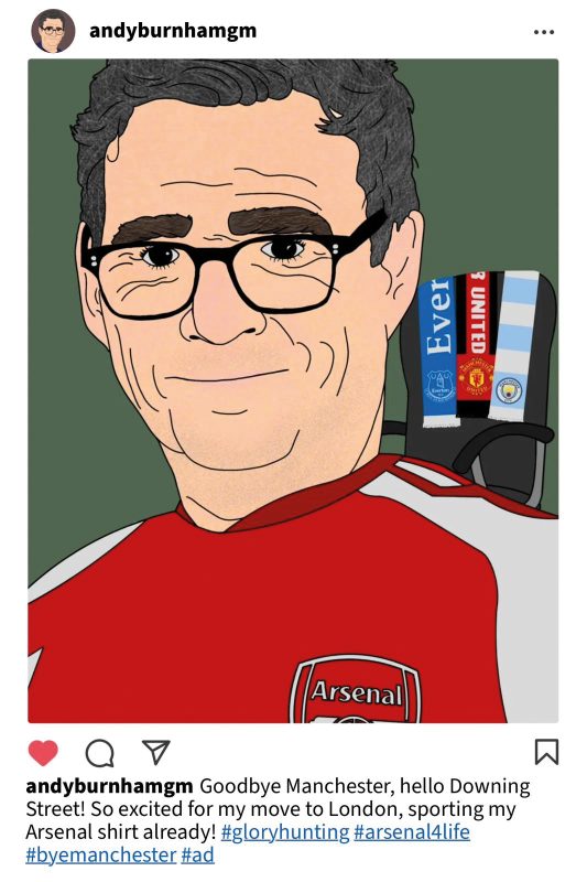 Burnham arsenal cartoon