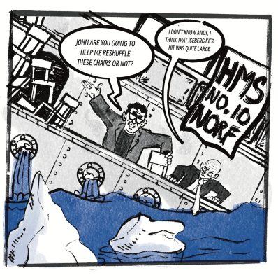 Burnham Healey on a sinking titanic