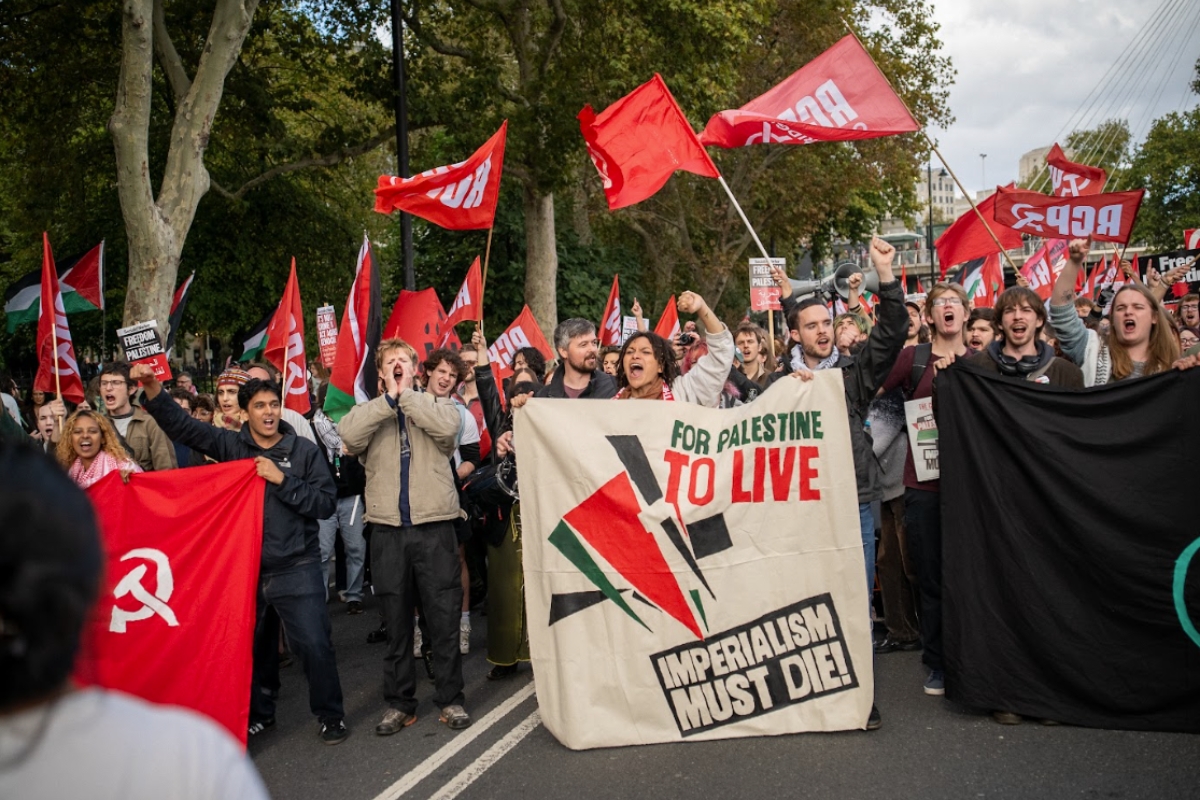 RCP comrades at Palestine demo